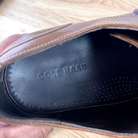 Cole Haan Shoes Mens 13 M Brown Benton Oxford Cap Toe Dressy Casual Lace Up - Picture 11 of 13